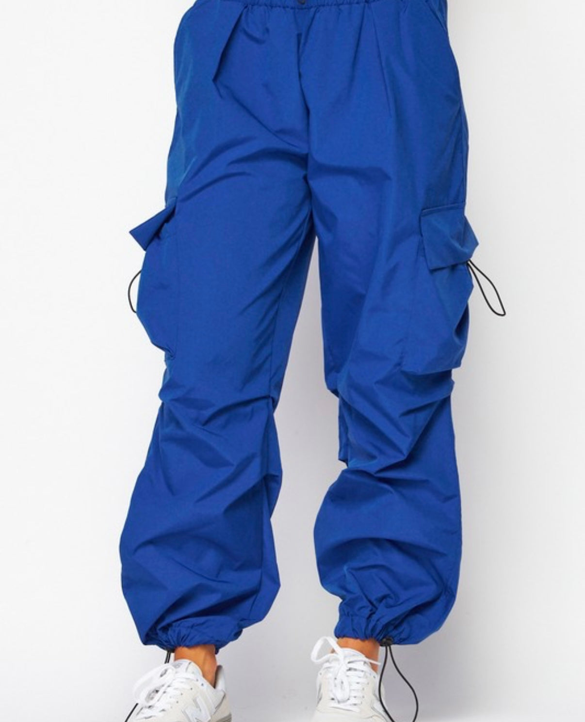Parachute Ruched Cargo Pocket Jogger  BLUE