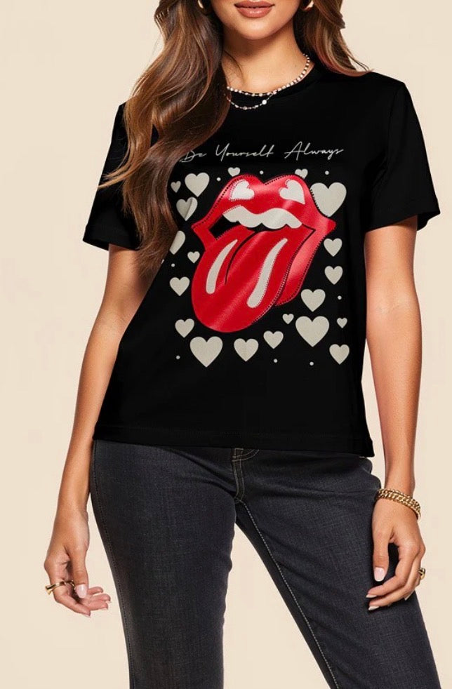 LIP SEQUIN GRAPHIC TSHIRT