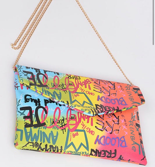Multi Letter Cross Chain Body Clutch