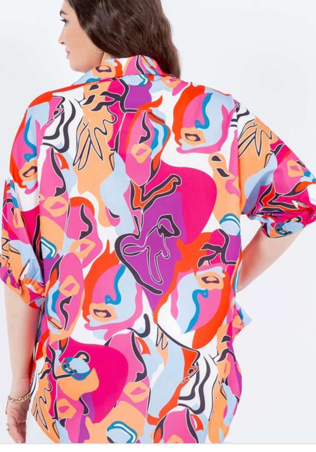 Plus Size Graphic Print Fashion Shirt