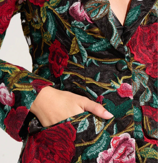 Black Multi Flower Jacket A S