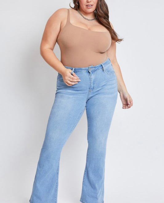 Plus Size Basic Flare Jean Light