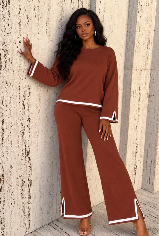 KNIT TOP & PANTS SET