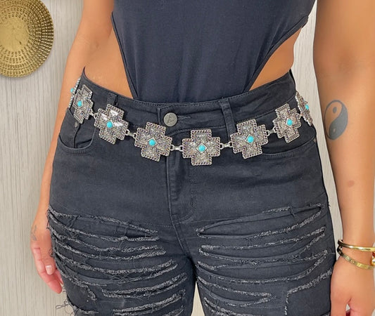 METAL CROSS BELT