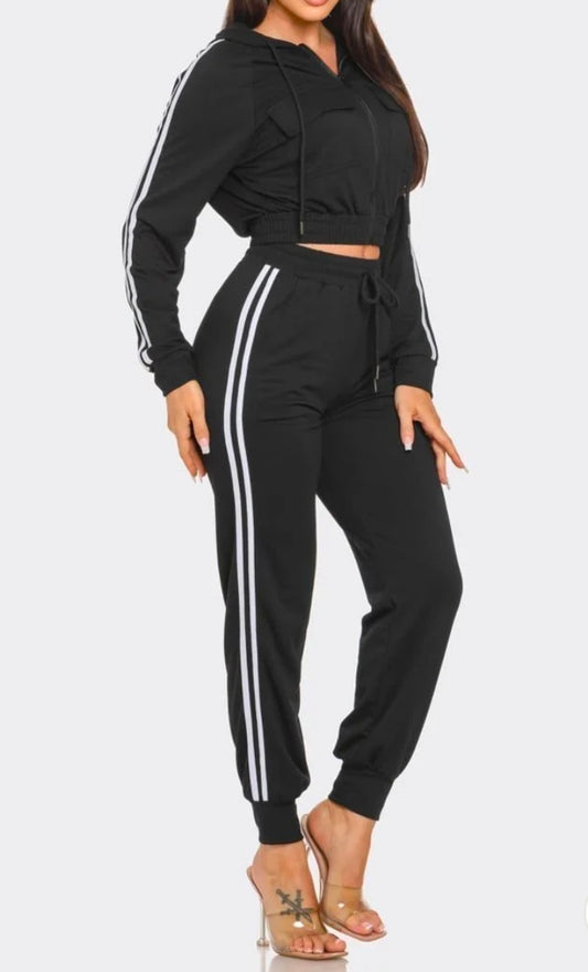 F.TERRY LS ZIP HOODIE & PANTS SET