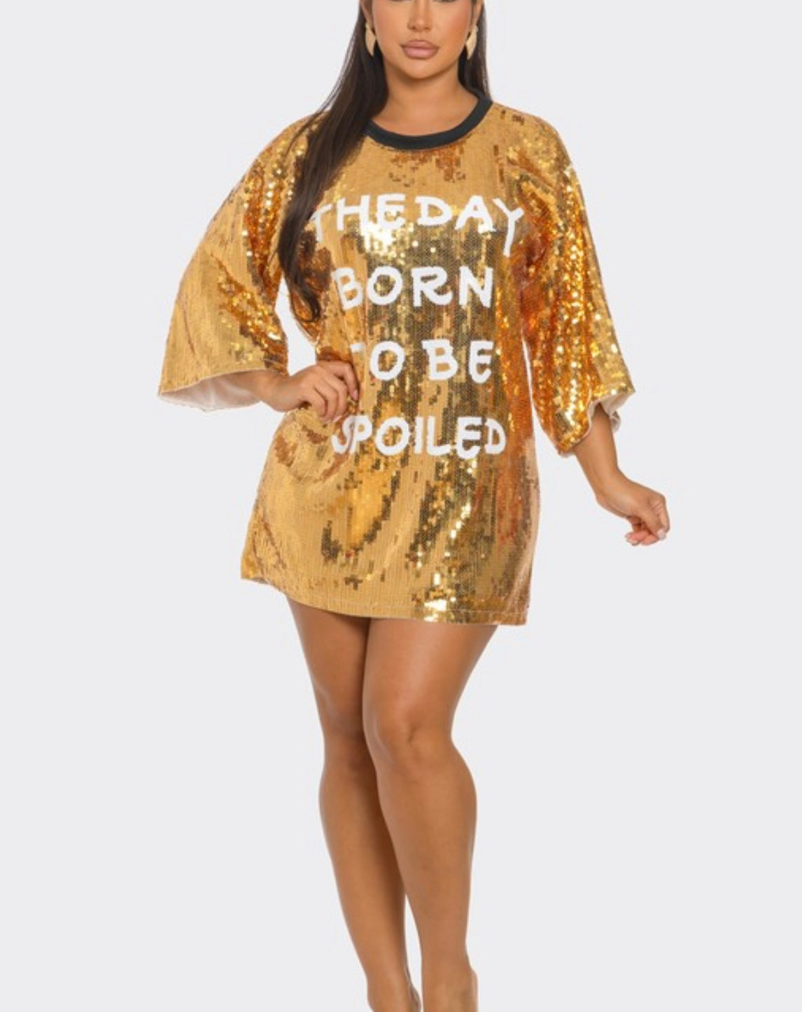 The Day Born To Be Spoiled' Sequins Dress One Size