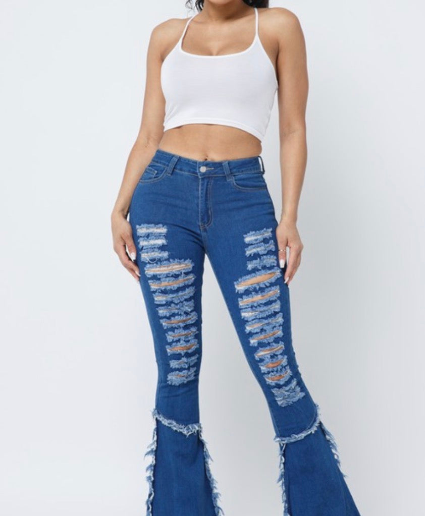 Distressed Denim Pant