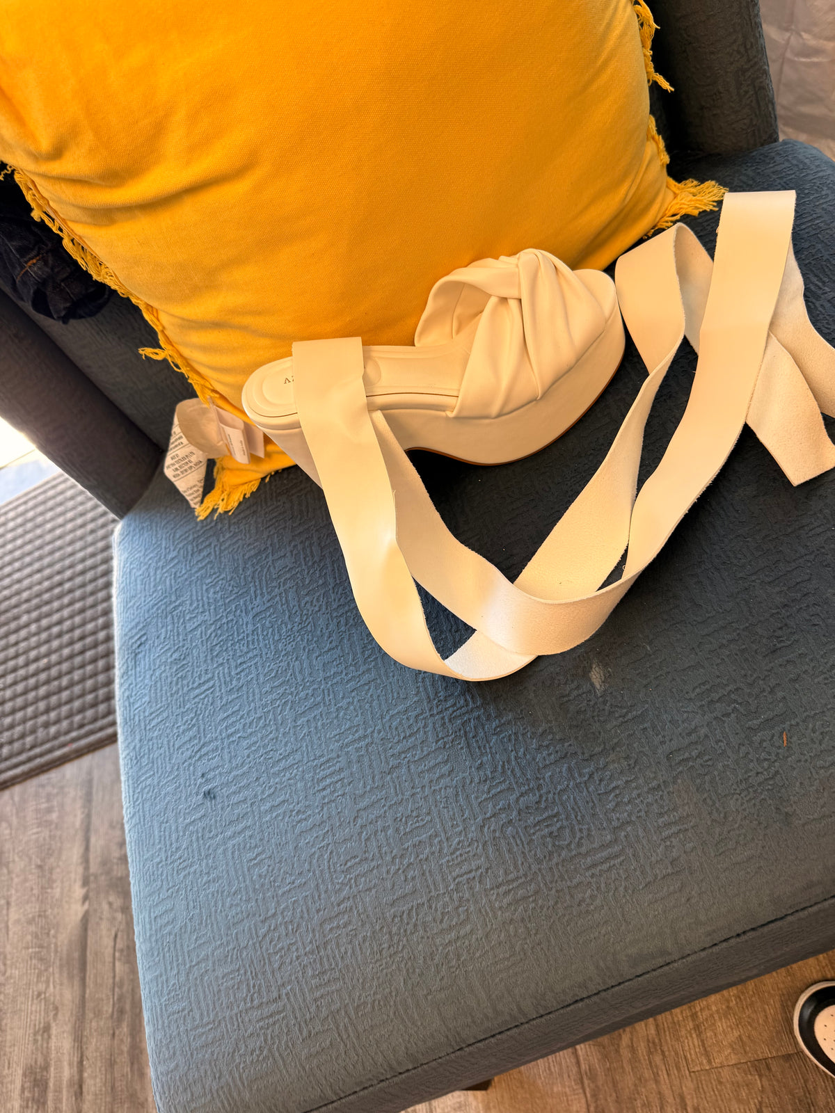 White Platform Strap Heel A