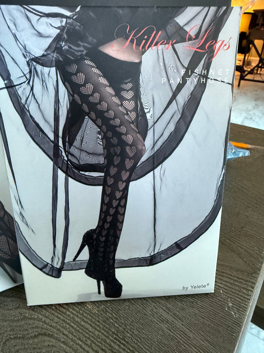 Fashion Tights Black Heart 100- 175" KL 17