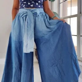 Denim wide Leg Pats One Size