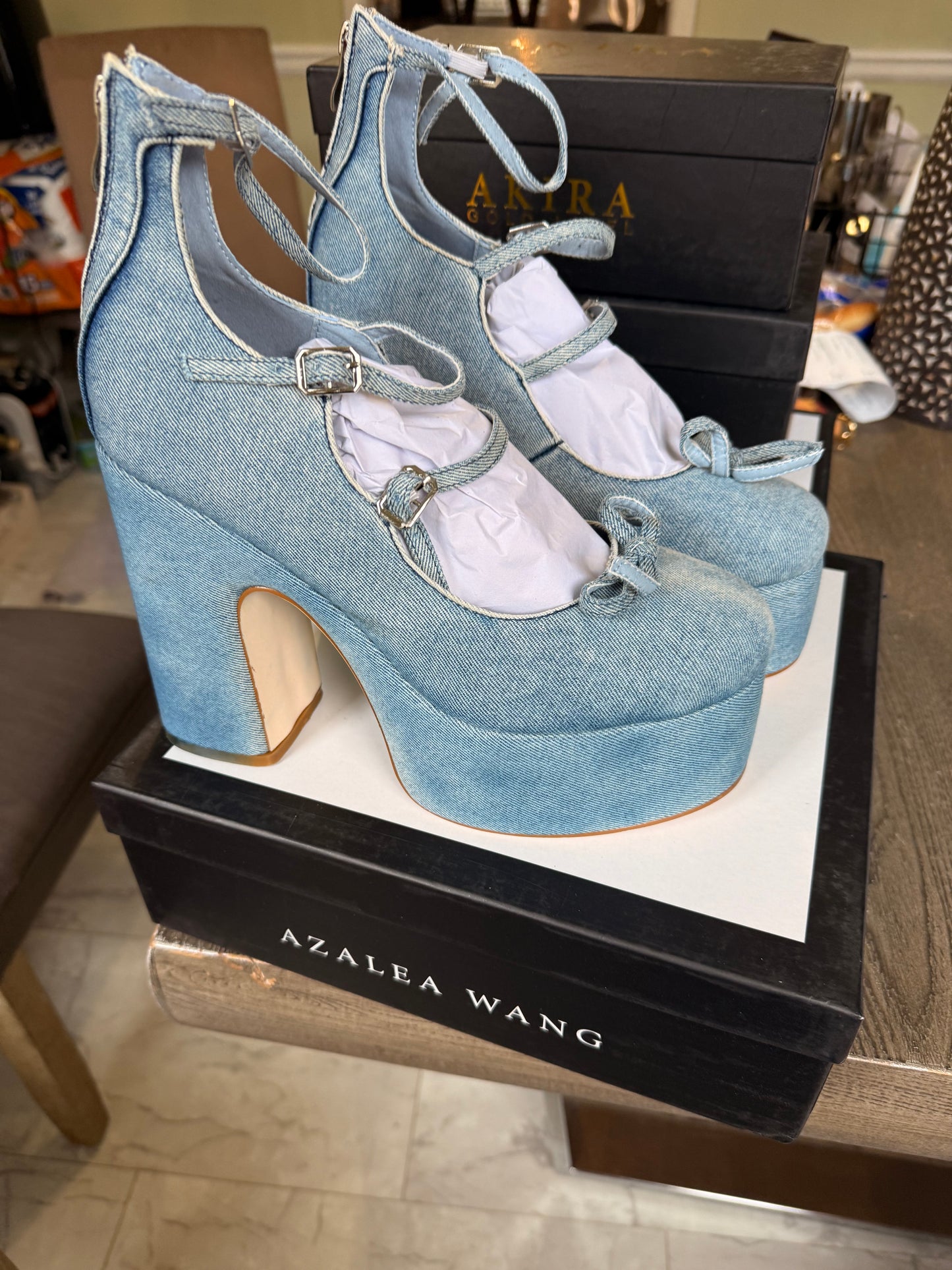 DENIM PLATFOARM HEEL 10