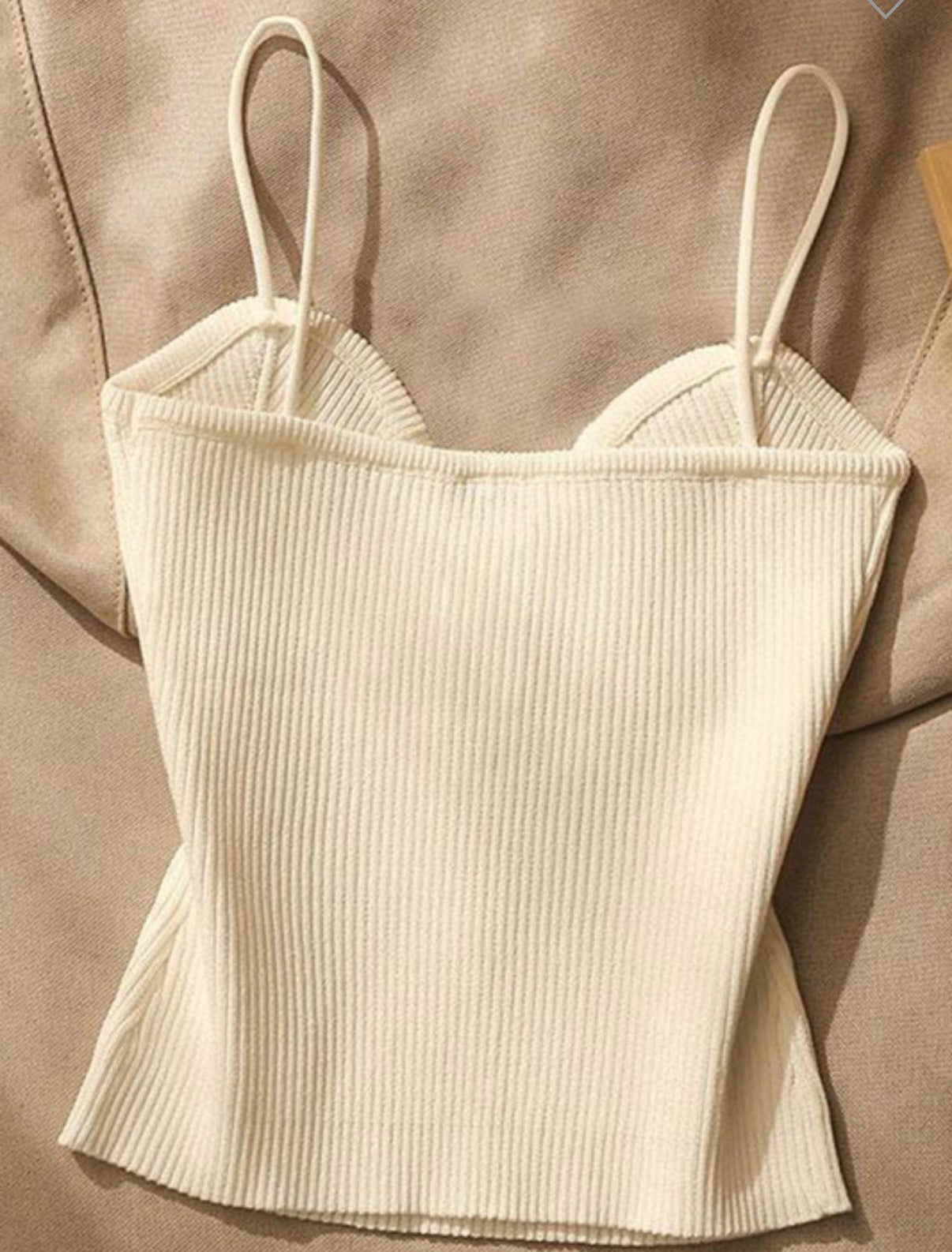 Buttoned Corset Knit Cami ONE SIZE