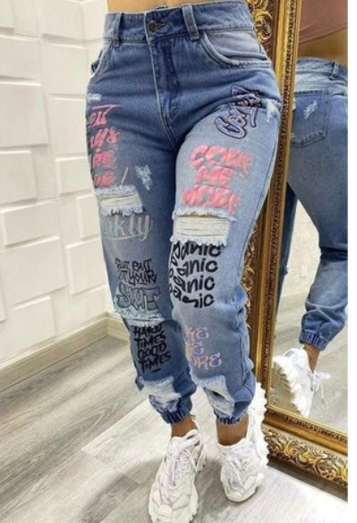 Graphic Denim Jeans