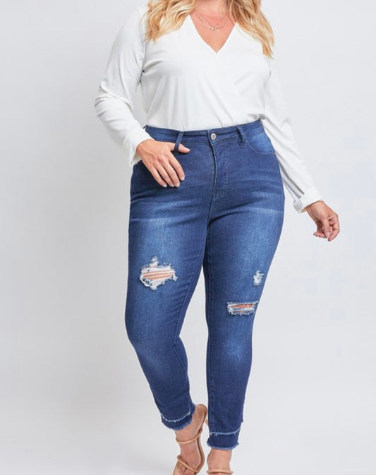 Plus Size V Waist Wide Leg Pants