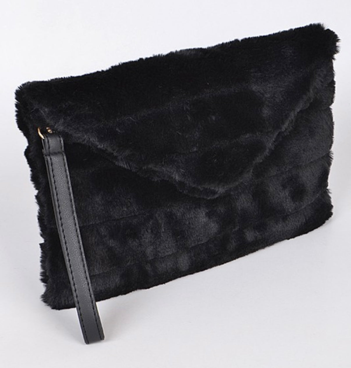 Envelope Faux Fur Clutc