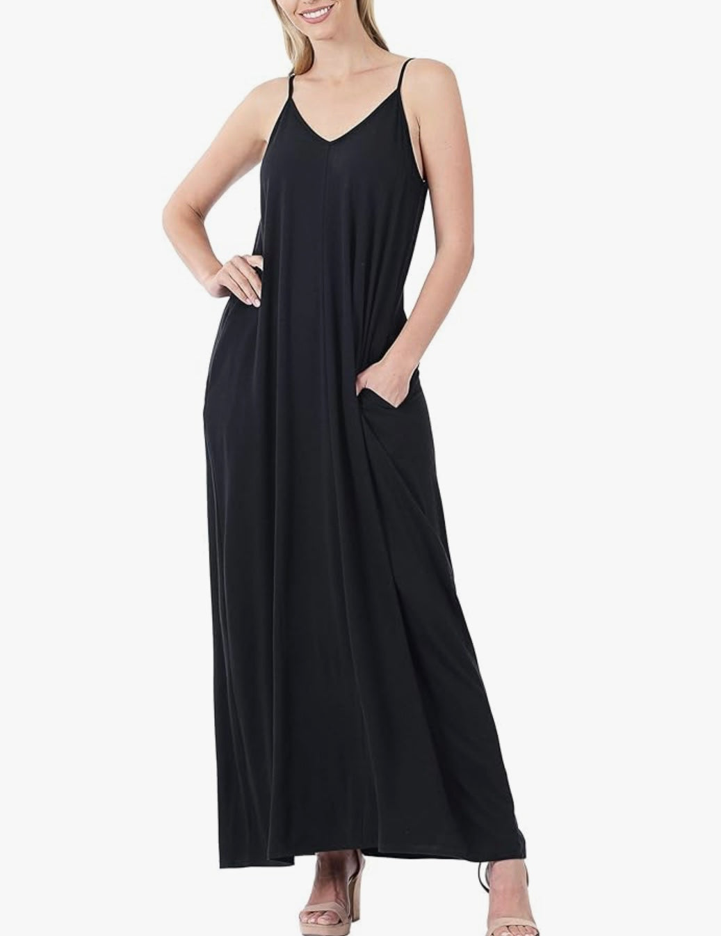 Maxi Tank Dress Black Plus