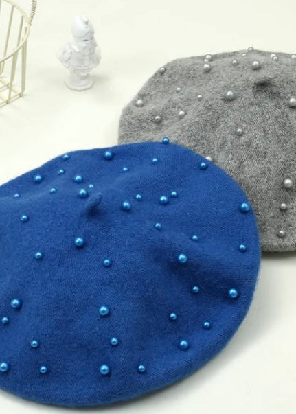 Baret Hats With Pearls