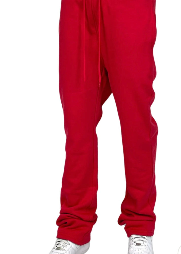 Solid Stack Fleece Pants Navy