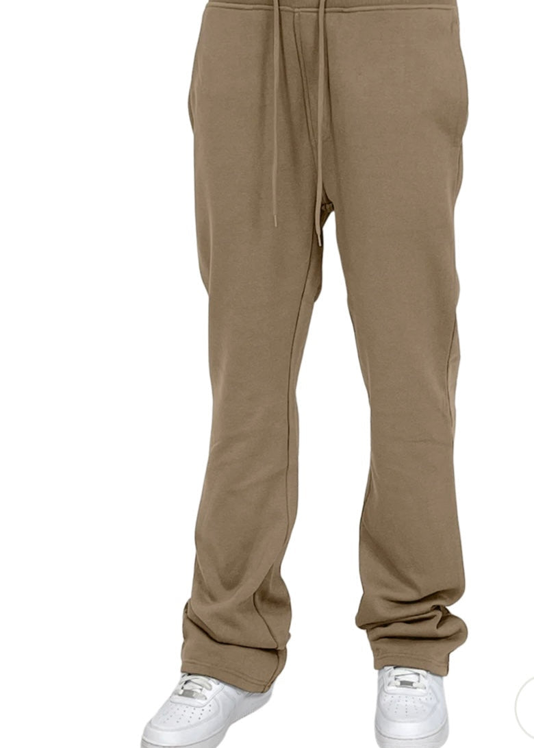 Solid Stack Fleece Pants Navy