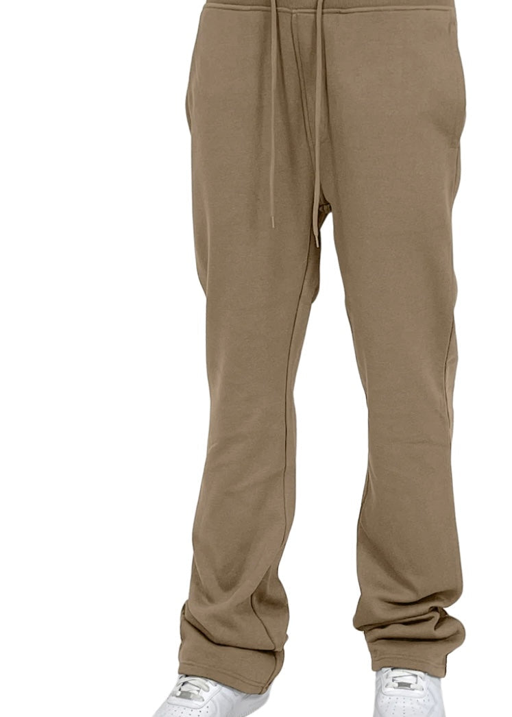 Stacked Fleece Pants Khaki