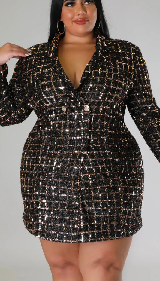 Sequin Blazer Dress