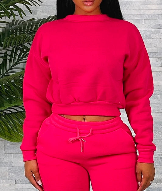 Fleece Pullover Pink