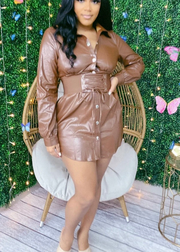 Collar Belt Dress