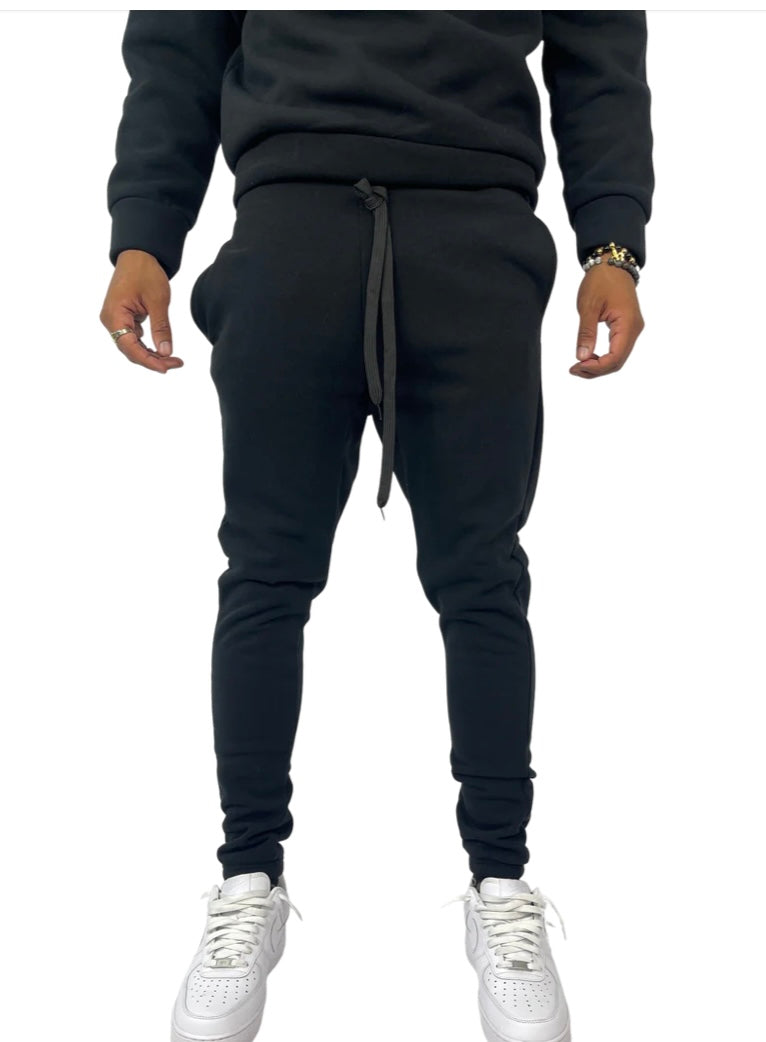 Unisex Fleece Joggers Black