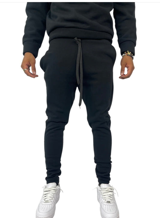 Unisex Fleece Joggers Black