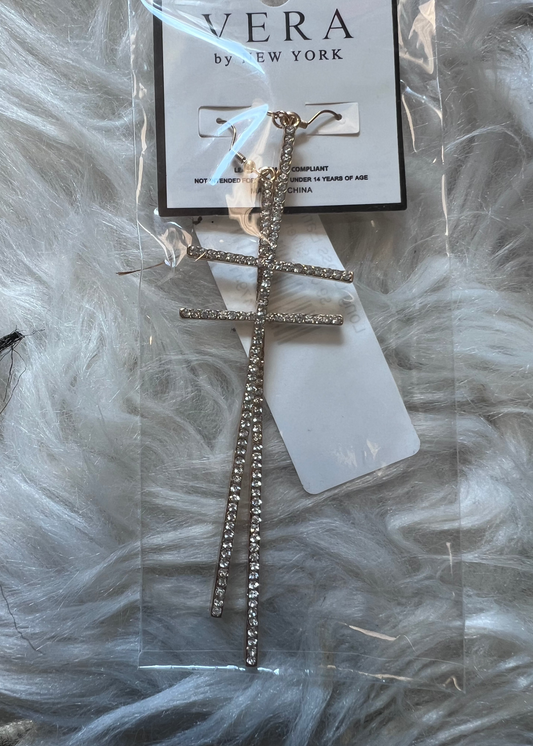 Long Cross Earrings