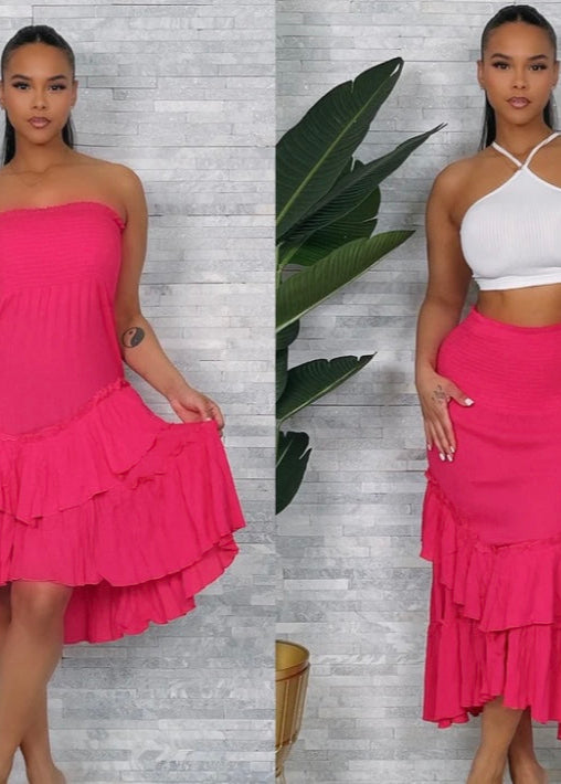 Smocked Dress/Skirt Pink