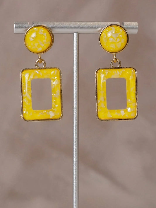 Long Square/Circle  Earrings