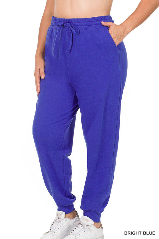 Plus french terry jogger pants Blue