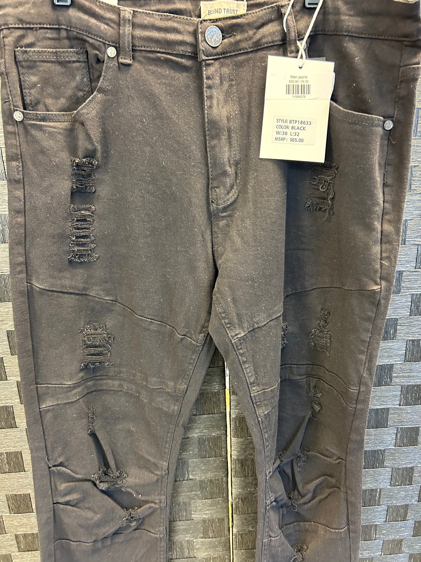 Men Machine Washed Jeans