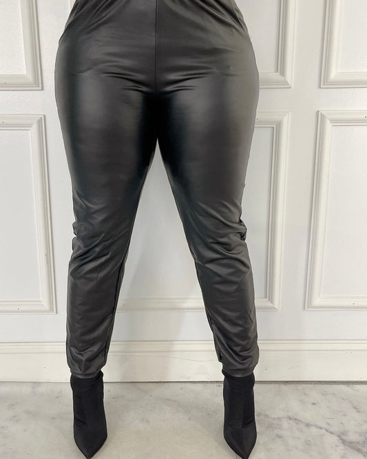 Faux Leather Joggers SALE