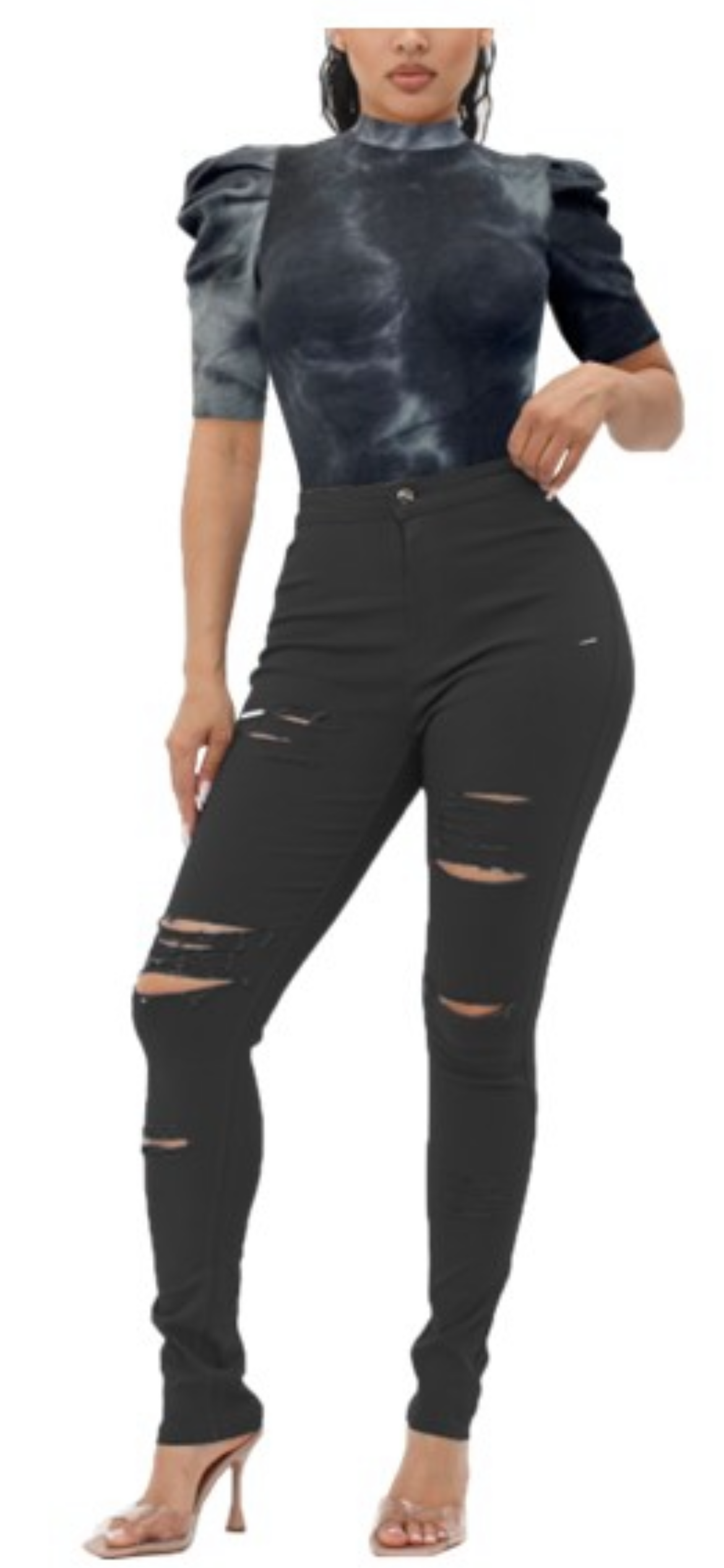 Colorful Stretch Pants (Black) DD/D