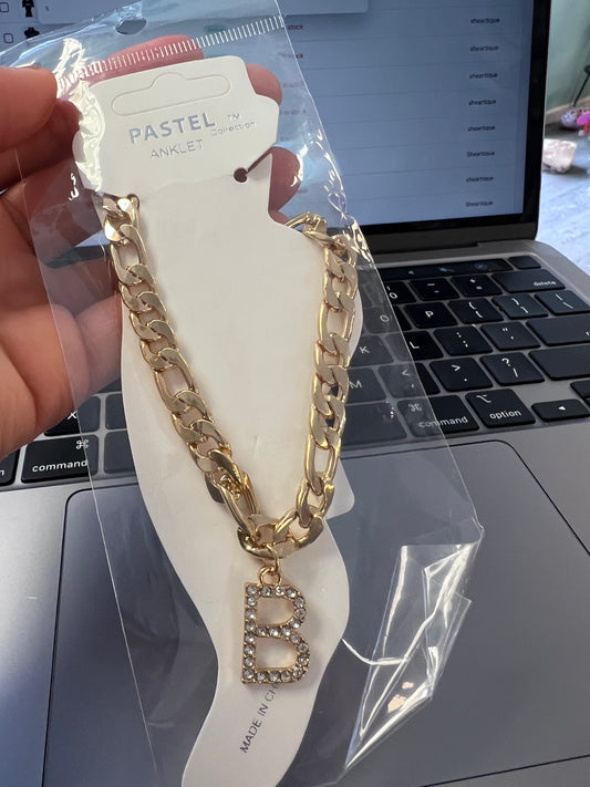 Initial Gold Anklet sale