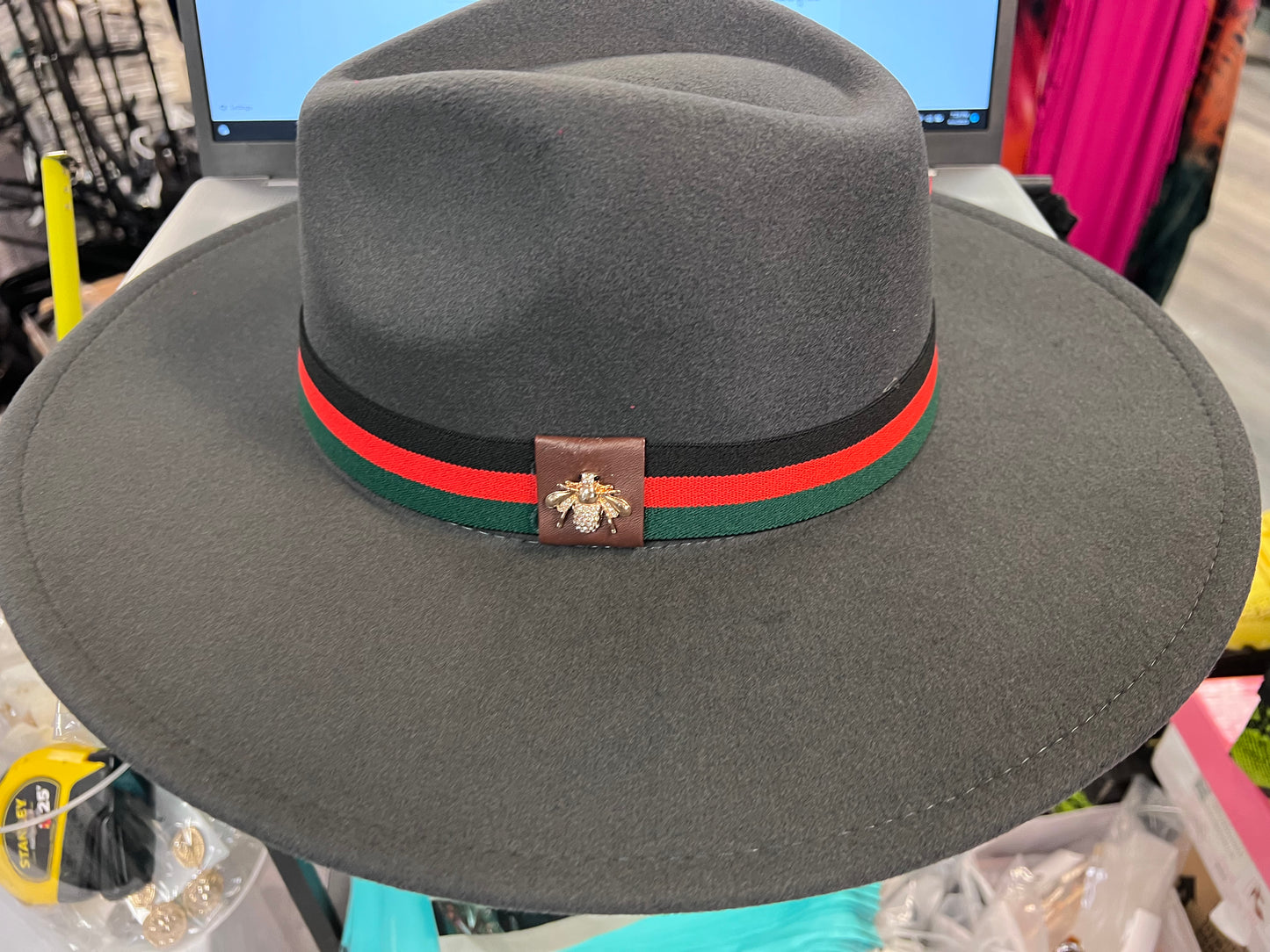 Fedora Gray Bee Hat SALE